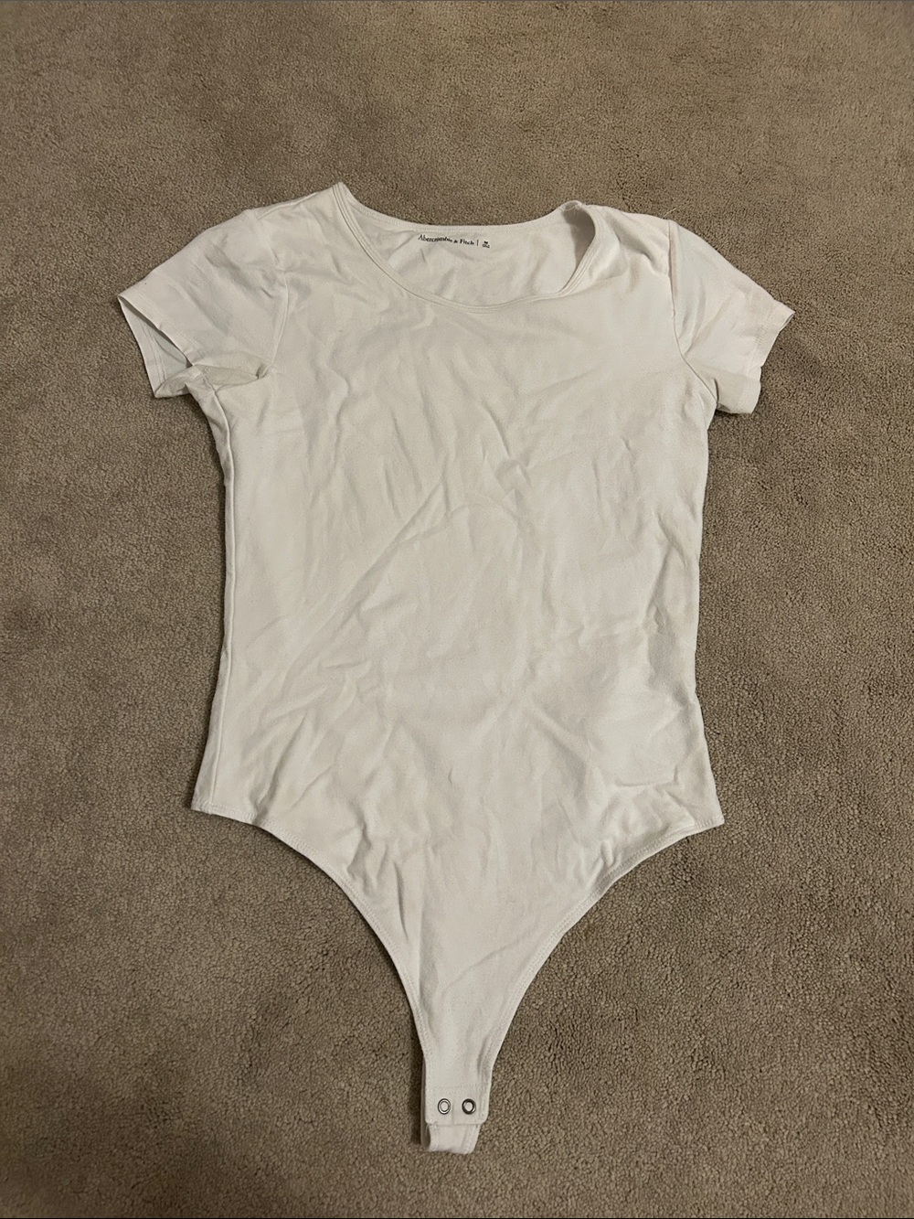 Abercrombie & Fitch White Short-Sleeve Women’s Bodysuit